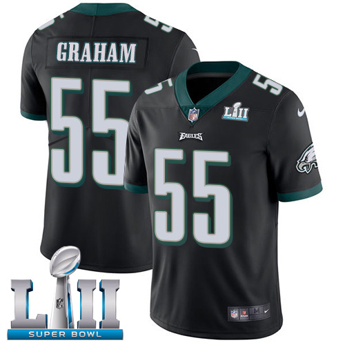 Nike Eagles #55 Brandon Graham Black Alternate Super Bowl LII Youth Stitched NFL Vapor Untouchable Limited Jersey